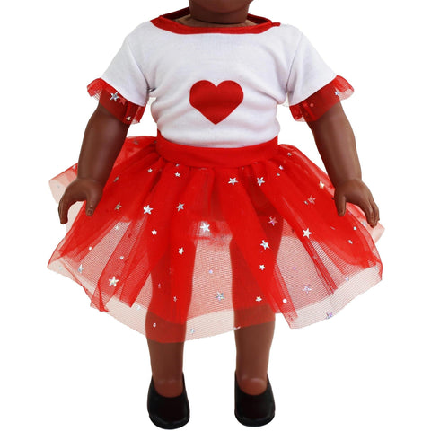 Eimmie 18" Doll Clothing 18" Valentine's Day Doll Clothing Playtime Pack