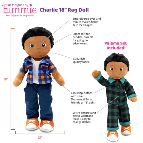 Playtime by Eimmie 18 Inch Rag Doll Charlie