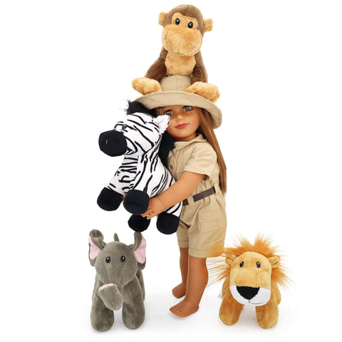 Safari Outfit and Animals for 18 Inch Dolls - Playtime by Eimmie