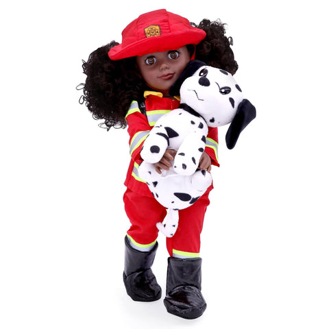 Firefighter Uniform Costume for 18 Inch Dolls - Playtime by Eimmie