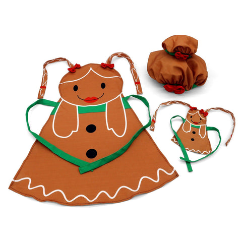 doll apron with matching child outfit