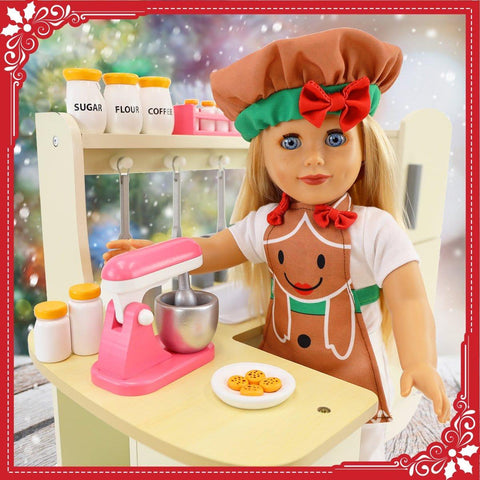 holiday apron doll outfit set