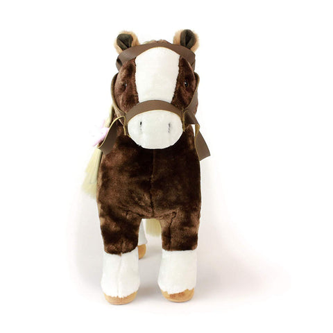 Eimmie 18 Inch Doll Horse Plush Horse with Saddle for 18 Inch Dolls