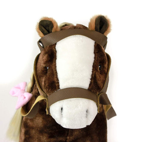 Eimmie 18 Inch Doll Horse Plush Horse with Saddle for 18 Inch Dolls