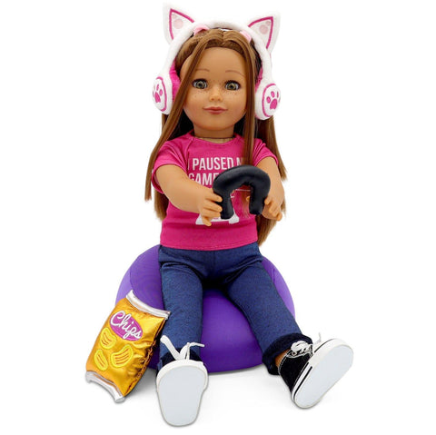 Gamer Girl Doll Outfit and Accessories for 18 Inch Dolls - Playtime by Eimmie