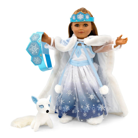 Winter Snow Princess Outfit and Matching Child Crown - Playtime by Eimmie
