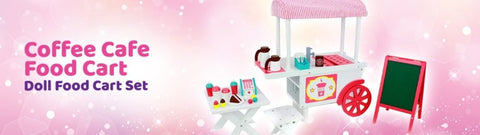 18 Inch Doll Wooden Cafe Cart