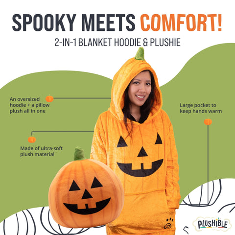 Pumpkin Snugible | Blanket Hoodie & Pillow
