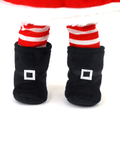 doll holiday outfit black christmas boots