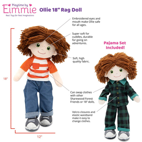 Playtime by Eimmie 18 Inch Rag Doll Ollie