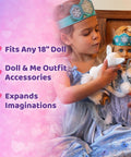 Winter Snow Princess Outfit and Matching Child Crown - Playtime by Eimmie