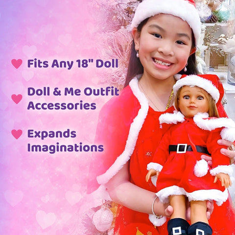 Holiday Outfit for Girls and 18 Inch Dolls - Playtime by Eimmie