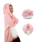 Girls Wearable Bunny Blanket with Hood - Playtime by Eimmie