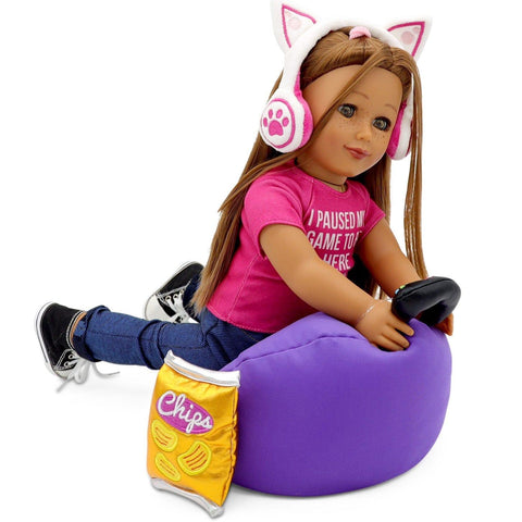 Gamer Girl Doll Outfit and Accessories for 18 Inch Dolls - Playtime by Eimmie