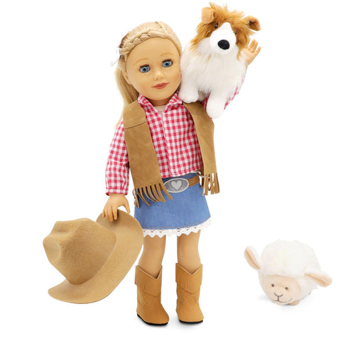 Cowgirl Chic Outfit for 18 Inch Dolls - Playtime by Eimmie