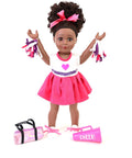 18 doll cheerleader outfit color pink playtime by eimmie