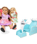 Eimmie 18 Inch Doll Furniture Hair & Nail Salon 18 Inch Doll Furniture Set