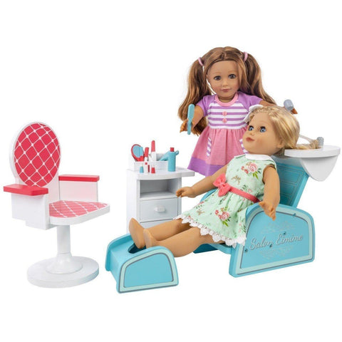 Eimmie 18 Inch Doll Furniture Hair & Nail Salon 18 Inch Doll Furniture Set