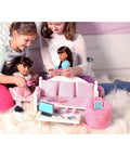 Eimmie 18 Inch Doll Furniture Sofa & Coffee Table Doll Wood Furniture Set