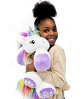 Eimmie Plush Plushible Unicorn Stuffed Animal for Kids - Big Stuffed Unicorn for Girls - 18"