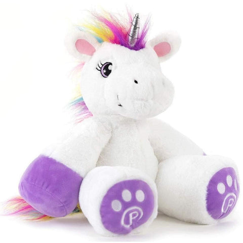 Eimmie Plush Plushible Unicorn Stuffed Animal for Kids - Big Stuffed Unicorn for Girls - 18"