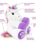 Eimmie Plush Plushible Unicorn Stuffed Animal for Kids - Big Stuffed Unicorn for Girls - 18"