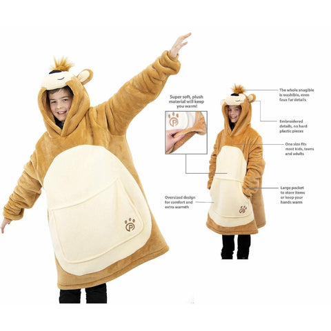 Eimmie Wearables "Pawley" Bear Snugible Blanket Sweatshirt