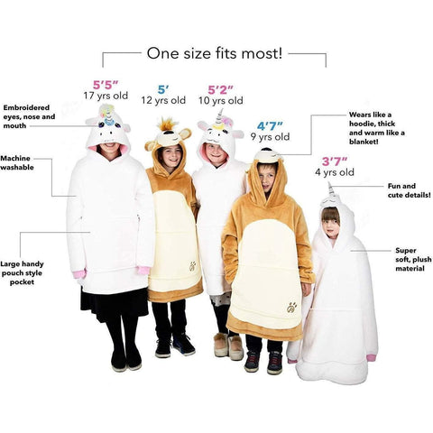 Eimmie Wearables "Poppy" Unicorn Snugible Blanket Sweatshirt