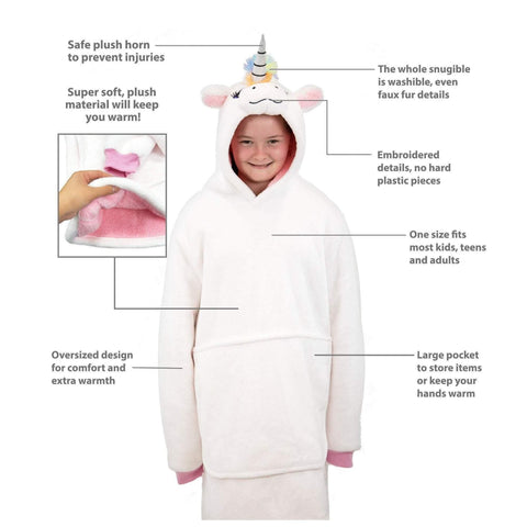 Eimmie Wearables "Poppy" Unicorn Snugible Blanket Sweatshirt