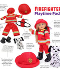 Firefighter Uniform Costume for 18 Inch Dolls - Playtime by Eimmie
