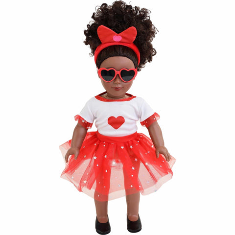 Eimmie 18" Doll Clothing 18" Valentine's Day Doll Clothing Playtime Pack